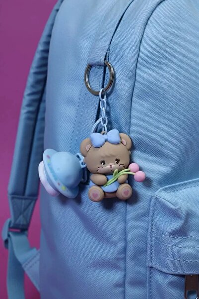 Miniso Mikko Lisanslı Sümbül Figürlü Işıklı Anahtarlık - Latte