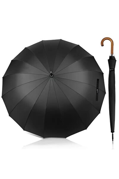 Toptancı Amca 24 Telli Protokol Şemsiye çift kişilik ahşap saplı Üst Kalite A...