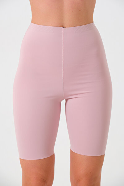 MİSTİRİK Porfy Model Dikişsiz Esnek Şort Spor Korse Açık Pembe Renk 091