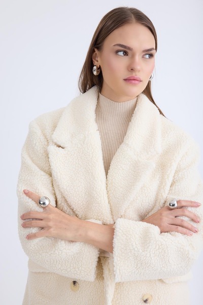 Vitrin Παλτό Teddy με κουμπιά στο γιακά