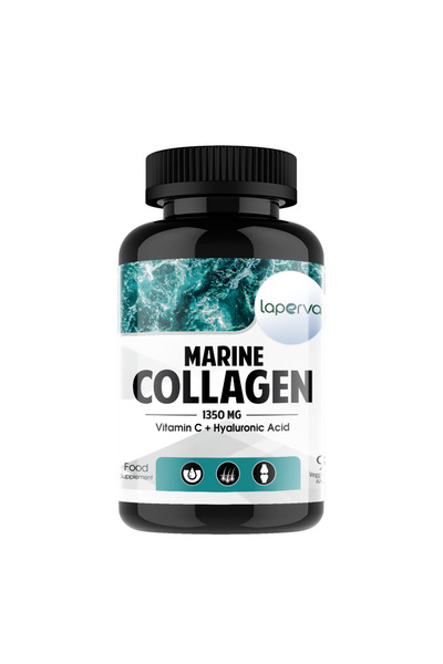 Laperva كولاجين بحري ١٣٥٠ ملغ، ٩٠ كبسولة نباتية، فيتامين سي وحمض الهيالورونيك...