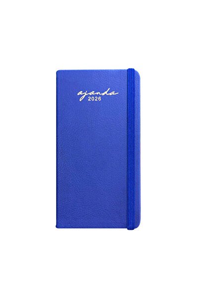 KILAVUZ REKLAM 8x16 Cm Haftalık Cep 2025 Ajanda Lacivert