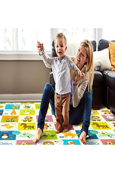 İnfant Hobby Giraffe Premium Katlanabilir Oyun Matı Oyun Halısı (ÖZEL KORUYUCU KENAR BİYELİ)