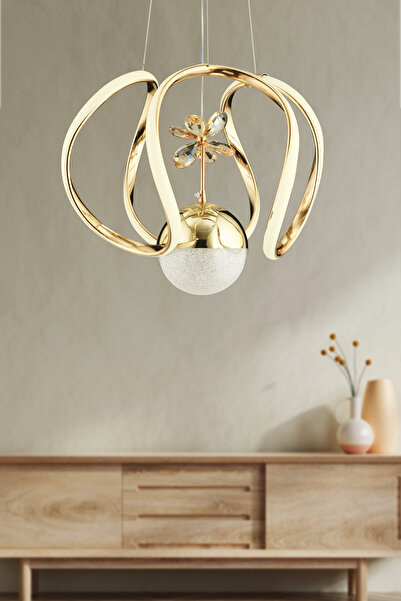 İstanbul Avize Bigiee 3 Renk Gold Ledli Lüx Modern Led Avize