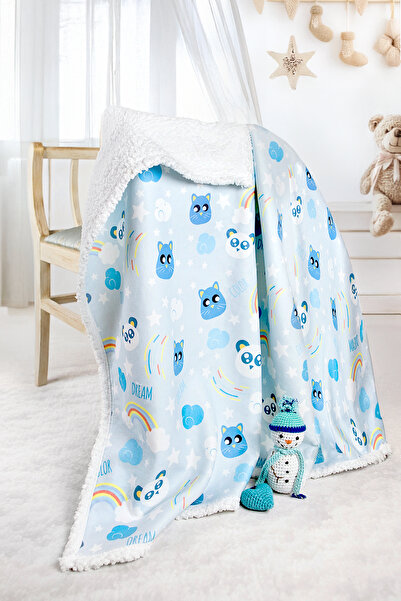 HAMUR Fluffy Baby Blanket 80X100 Cmdream Swaddle Stroller Double-Sided Sheep Hair Blanket 100X80