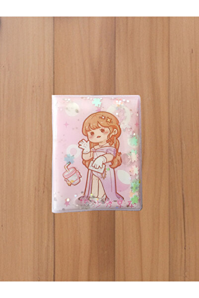 Çınar Water Glitter Kawaii Girl Themed 4.5 cm X 5.5 cm Mini Notebook (Single)