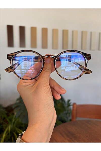 funeyes Roller Round Leopard Pattern Unisex Women Men Popular Glasses Blue Li...