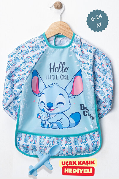 BibKing مريلة أطفال طويلة الأكمام مقاومة للماء وقابلة للارتداء للأنشطة والتغذية