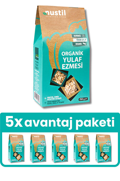 NUSTİL Organik Glutensiz Yulaf Ezmesi 250 g X 5