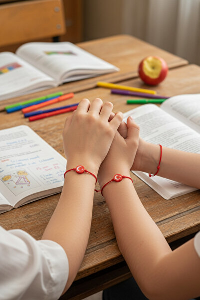 Tupek Store 29 Ekim Hediye 2'li Türk Bayraklı Arkadaş Fimo Bileklik