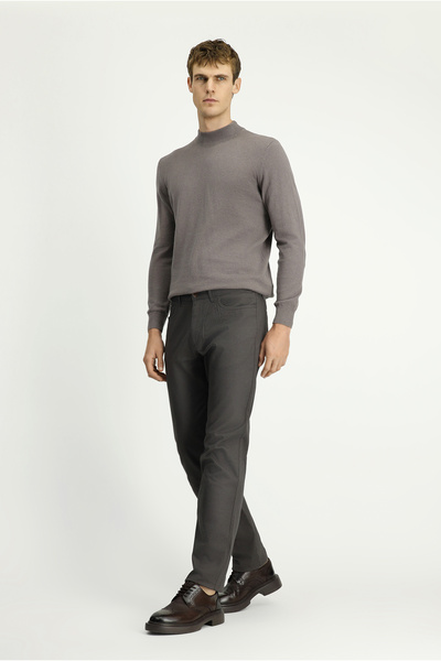 Kiğılı Regular Fit Desenli Likralı Kanvas / Chino Pantolon