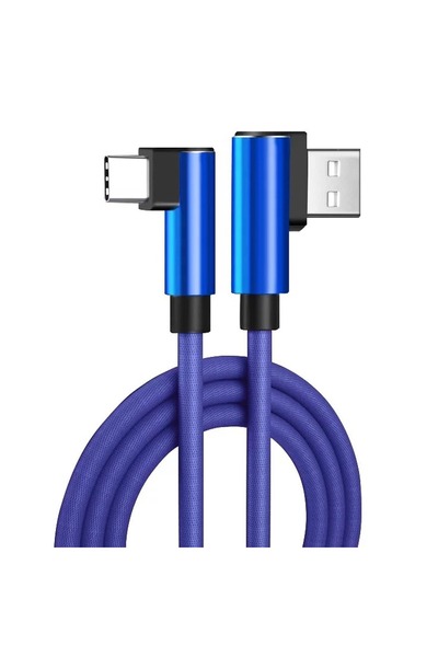 Timebox Cablu de date și încărcare rapidă USB la Type-C, unghi de 90 de grade...