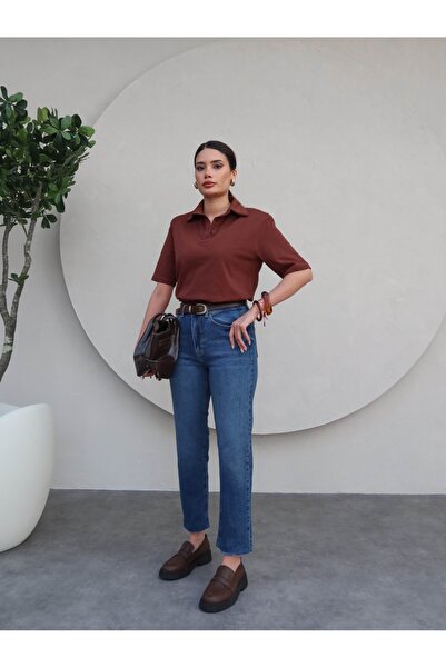 ESRAHELVACI Pantaloni Blue Leg Cut Orj Jean