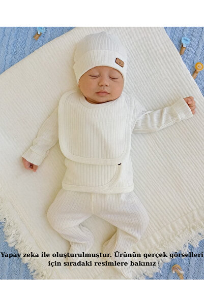 Bilge Trend Baby New Born Natural Ecru 4-Layer Muslin Blanket Hospital Releas...