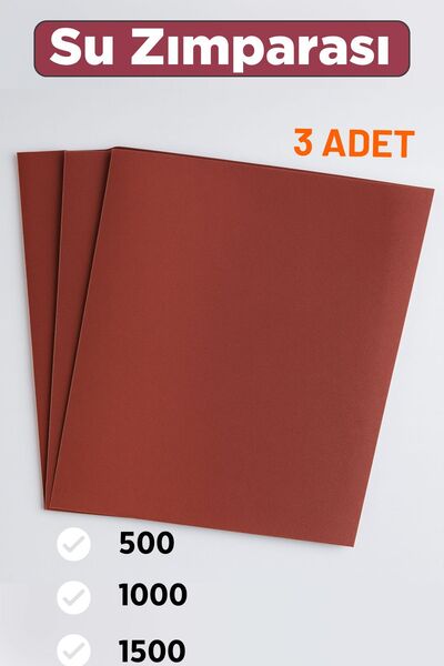 Badem10 Far Temizleme Parlatma Su Zımpara Seti 500 1000 1500Kum 3lü Islak Kuru Araç Ahşap Metal Yüzey Kağıdı
