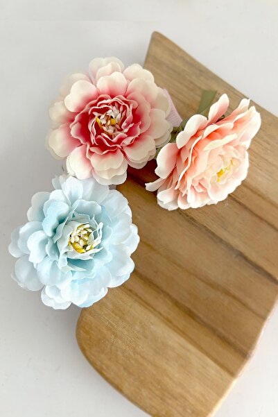 New Obsessions Pastel Colored 3 Pieces Flower Clamp Buckle - 5 cm