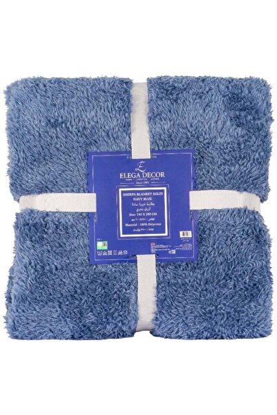 Elega Decor Sherpa Blanket - Single (150x200) - Navy Blue Soft, Cozy Throw Blanket