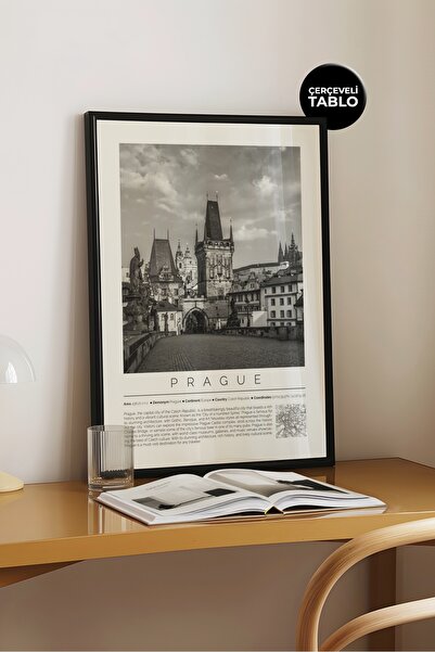 House Gorgeous Прага, Чехия Колекция „Световни градове“ Монохромен плакат в р...