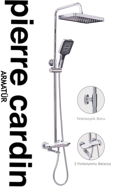 Pierre Cardin Joli̇ Chrome Shower System