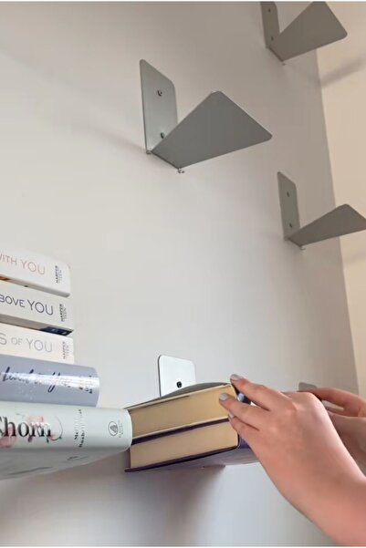 VENON 2 Adet Sihirli Kitaplık Siyah Gizli Kitaplık – Duvara Monte Görünmez Kitap Tutucu Raf