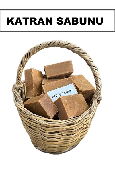 Herşeyi Kolay Katran Sabunu Doğal Yapım 1 Kg Ardıç Katranı Sabunu