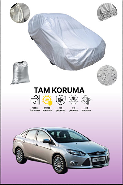 dokaca غطاء سيارة رمادي متوافق مع فورد فوكس فوكس 3 سيدان، غطاء سيارة، غطاء واقي