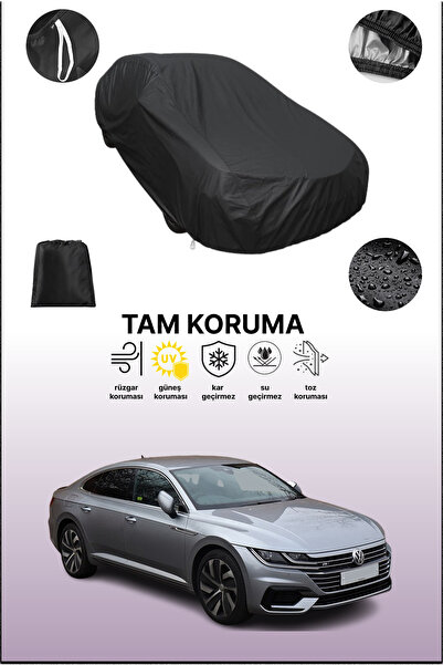 dokaca Black Volkswagen Arteon Compatible Car Cover, Protective Cover, Auto T...