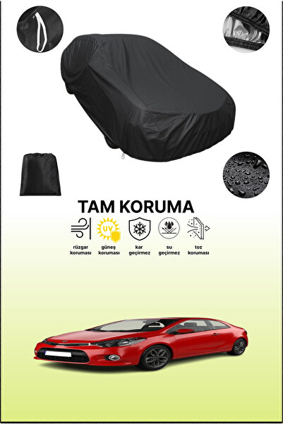 dokaca غطاء سيارة متوافق مع سيارة كيا سيراتو 2 كوبيه باللون الأسود، غطاء واقي، غطاء سيارة
