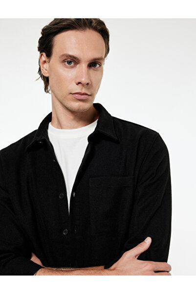 Koton Регулярна кройка с копчета на джобовете и дълги ръкави