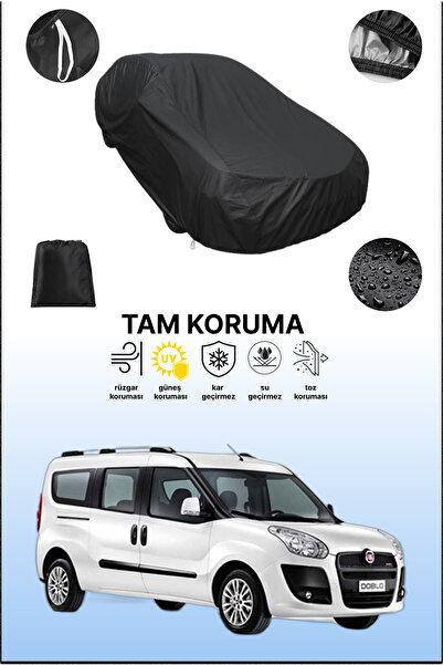 dokaca غطاء سيارة متوافق مع فيات دوبلو 2010 - 2021، لون أسود، غطاء واقي، غطاء...