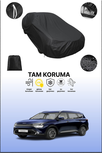 dokaca غطاء سيارة متوافق مع كيا كارينز 4 باللون الأسود، غطاء واقي، غطاء سيارة