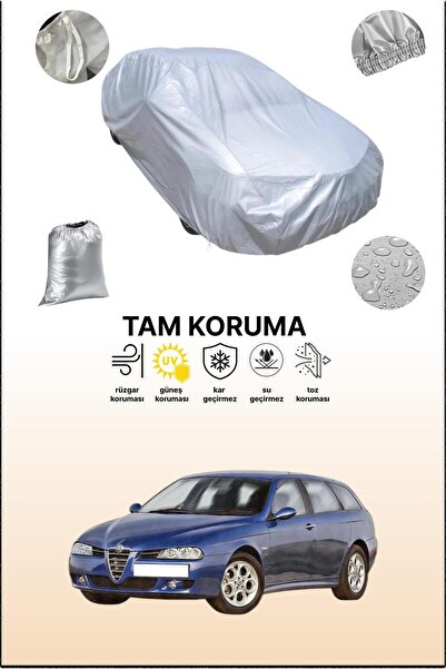 dokaca غطاء سيارة رمادي متوافق مع ألفا روميو 156 سبورت واجن، غطاء سيارة، غطاء حماية