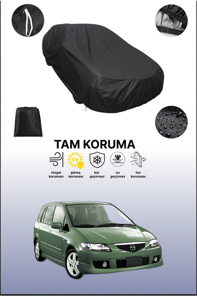 dokaca غطاء سيارة متوافق مع مازدا بريماسي باللون الأسود، غطاء واقي، غطاء سيارة