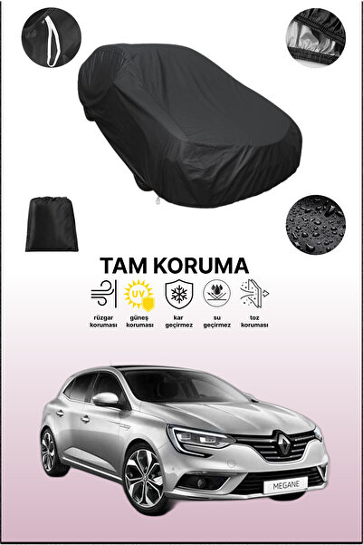 dokaca غطاء سيارة متوافق مع سيارة رينو ميجان هاتشباك، غطاء واقي، غطاء سيارة أسود