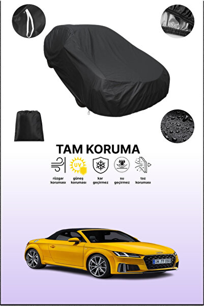dokaca غطاء سيارة أسود متوافق مع أودي تي تي آر إس رودستر، غطاء واقي، غطاء سيارة
