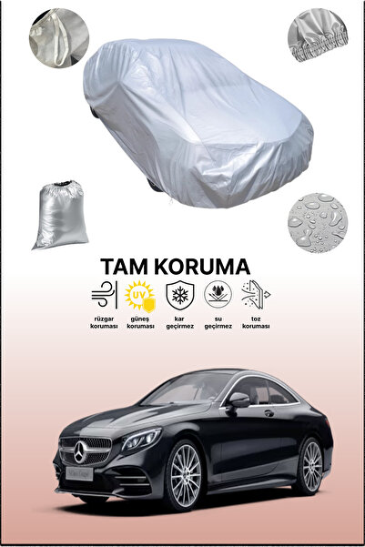 dokaca غطاء سيارة متوافق مع سيارة مرسيدس-بنز الفئة S كوبيه باللون الرمادي، غط...