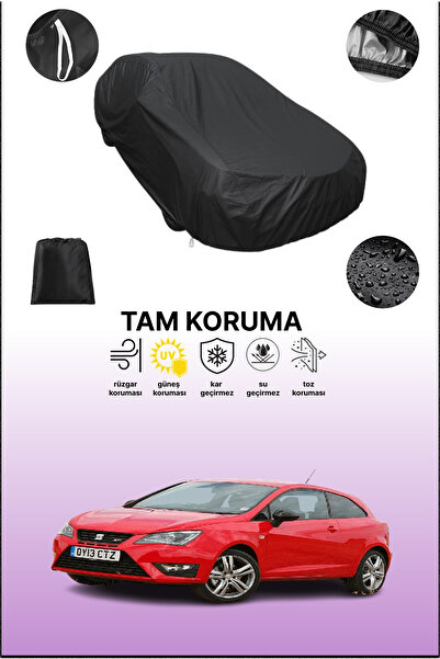 dokaca غطاء سيارة متوافق مع سيات إيبيزا إف آر سبورت كوبيه (إس سي) 2009 - 2017، غطاء واقي، غطاء سيارة أسود