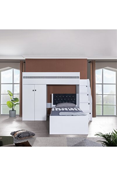 teknikgenç odası WHİTE RANZA KARYOLA DOLAP