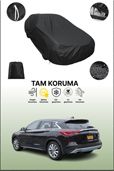 dokaca غطاء سيارة متوافق مع إنفينيتي QX50 2 باللون الأسود، غطاء واقي، غطاء سيارة