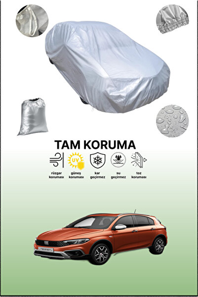 dokaca غطاء سيارة رمادي متوافق مع فيات إيجيا كروس، غطاء سيارة، غطاء واقي