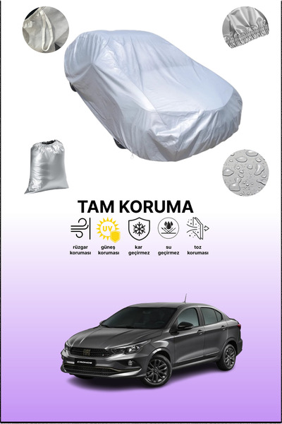 dokaca غطاء سيارة رمادي متوافق مع فيات كرونوس، غطاء سيارة، غطاء واقي