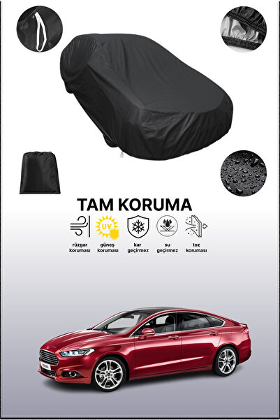 dokaca غطاء سيارة متوافق مع سيارة فورد مونديو 5 سيدان باللون الأسود، غطاء واق...