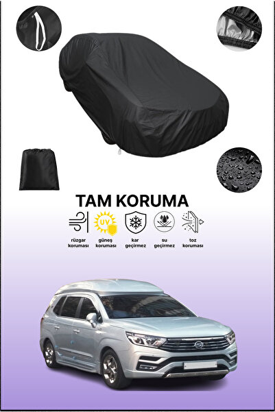 dokaca غطاء سيارة أسود متوافق مع سانغ يونغ روديوس 2، غطاء واقي، غطاء سيارة