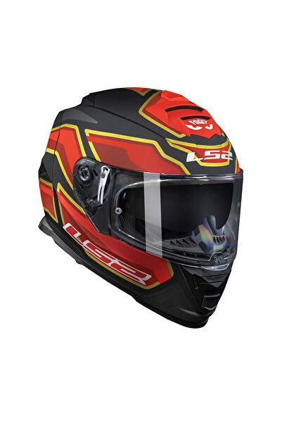 LS2 STORM 2 FOGGY KAPALI KASK MAT SİYAH-KIRMIZI