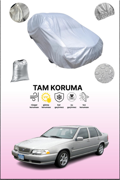 dokaca Gray Volvo S70 1997 - 2000 Compatible Auto Tarpaulin, Car Tarpaulin, P...