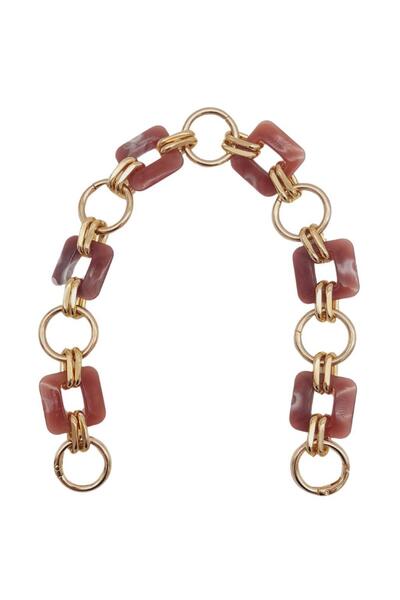 angel çanta aksesuar حقيبة أكريليك مربعة 40 سم - حلقة زنبركية، لون وردي مغبر،...