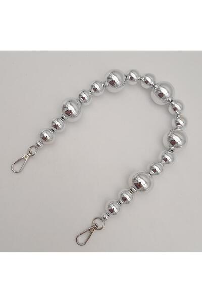 angel çanta aksesuar Rochie cu lanț acrilic cu perle argintii strălucitoare Angel 47 cm cu cârlig