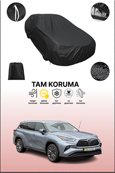 dokaca غطاء سيارة متوافق مع تويوتا هايلاندر / كلوجر 2019 - 2021، غطاء واقي، غطاء سيارة أسود