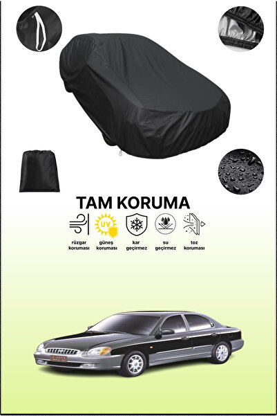 dokaca غطاء سيارة متوافق مع هيونداي سوناتا 1998 - 2001 باللون الأسود، غطاء وا...