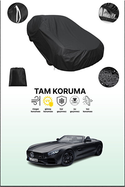 dokaca غطاء سيارة مرسيدس-بنز AMG GT رودستر أسود متوافق، غطاء واقي، غطاء سيارة